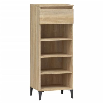 vidaXL Shoe Rack Sonoma Oak 40x36x105 cm Engineered Wood