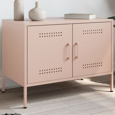 vidaXL TV Cabinet Pink 68x39x50.5 cm Steel