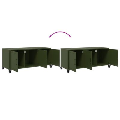 vidaXL TV Cabinet Olive Green 100.5x39x43.5 cm Steel