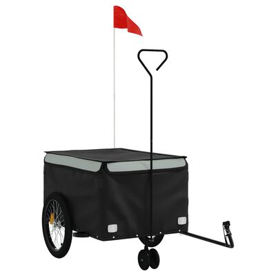 vidaXL Bike Trailer Black and Grey 45 kg Iron