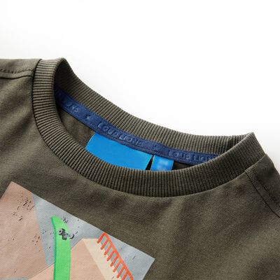 Kids' T-shirt with Long Sleeves Khaki 140