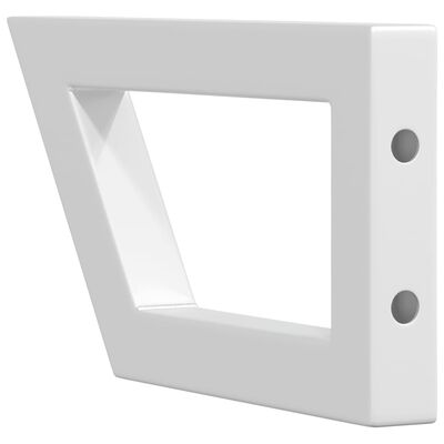 vidaXL Shelf Brackets for Washbasin 2 pcs White Trapezium Steel