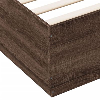 vidaXL Bed Frame without Mattress Brown Oak 150x200 cm King Size