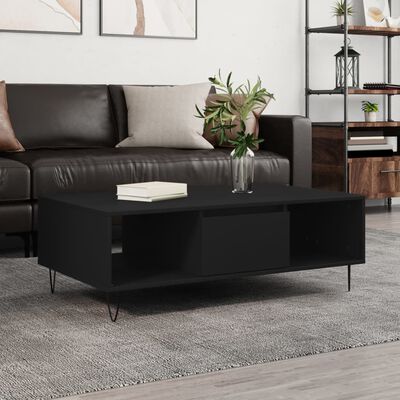 vidaXL Coffee Table Black 104x60x35 cm Engineered Wood