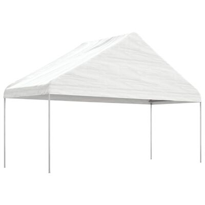 vidaXL Gazebo with Roof White 5.88x2.23x3.75 m Polyethylene