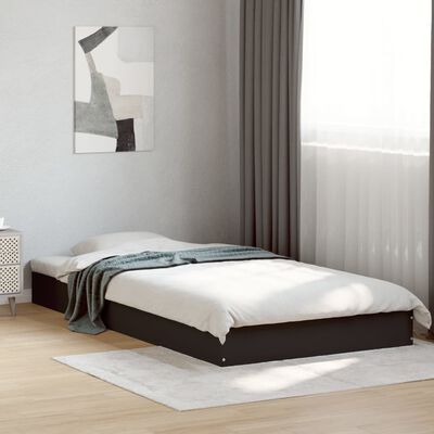 vidaXL Bed Frame without Mattress Black 100x200 cm Engineered Wood