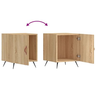 vidaXL Bedside Cabinets 2 pcs Sonoma Oak 40x40x50 cm Engineered Wood