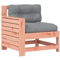 vidaXL Garden Armrest Sofa with Cushion Solid Wood Douglas