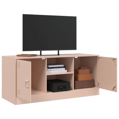 vidaXL TV Cabinet Pink 99x39x44 cm Steel