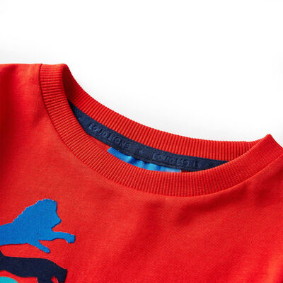 Kids' T-shirt with Long Sleeves Red 128