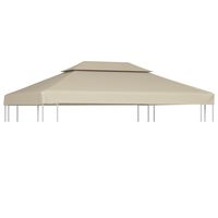 vidaXL Gazebo Cover Canopy Replacement 310 g / m² Beige 3 x 4 m