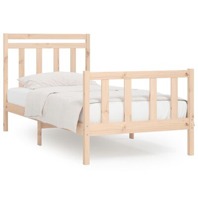 vidaXL Bed Frame without Mattress Solid Wood Pine 90x200 cm