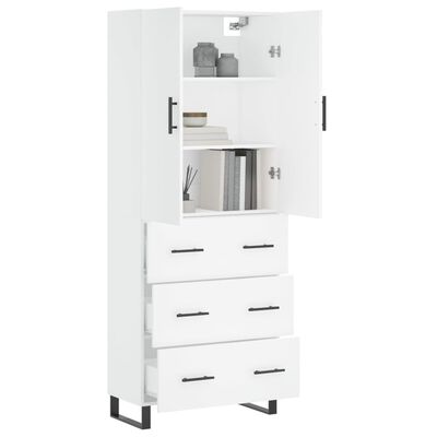 vidaXL Highboard White 69.5x34x180 cm Engineered Wood