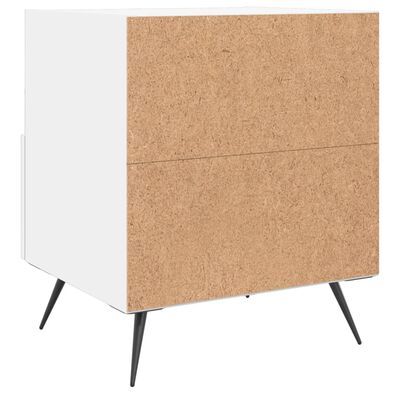 vidaXL Bedside Cabinet White 40x35x47.5 cm Engineered Wood