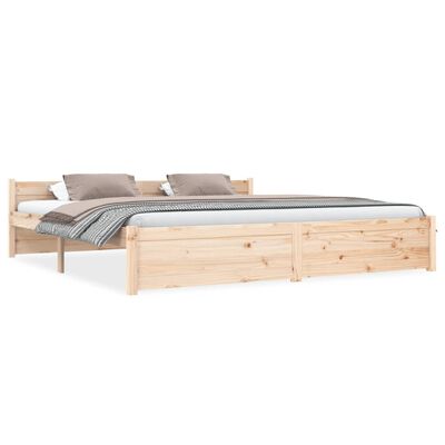 vidaXL Bed Frame without Mattress Solid Wood 180x200 cm Super King Size