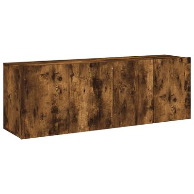 vidaXL TV Cabinets Wall-mounted 2 pcs Smoked Oak 60x30x41 cm