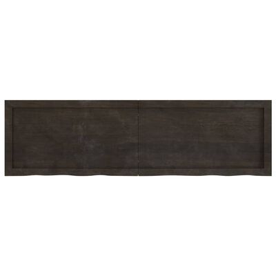 vidaXL Bathroom Countertop Dark Brown 140x40x(2-6) cm Treated Solid Wood