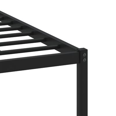 vidaXL Metal Bed Frame without Mattress Smoked Oak 160x200 cm