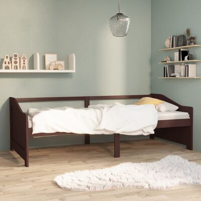 vidaXL 3-Seater Day Bed without Mattress Dark Brown 90x200 cm