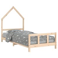 vidaXL Kids Bed Frame 90x190 cm Solid Wood Pine