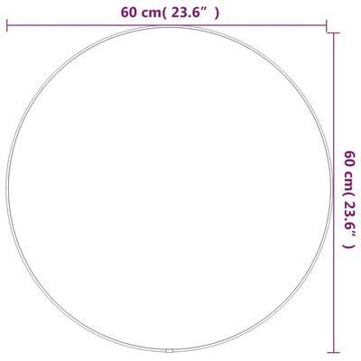 vidaXL Wall Mirror Gold Ø 60 cm Round