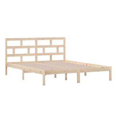 vidaXL Bed Frame without Mattress Solid Wood 160x200 cm (810027+814204)