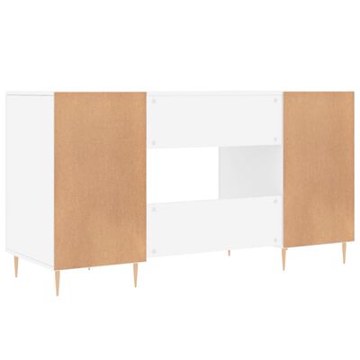 vidaXL Desk White 140x50x75 cm Engineered Wood