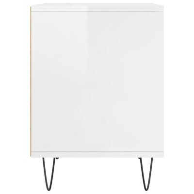 vidaXL Bedside Cabinets 2 pcs High Gloss White 40x35x50 cm Engineered Wood