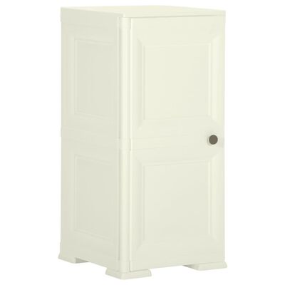 vidaXL Plastic Cabinet 40x43x85.5 cm Wood Design Vanilla Ice