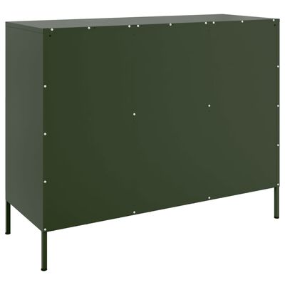 vidaXL Sideboard Olive Green 100.5x39x79 cm Steel