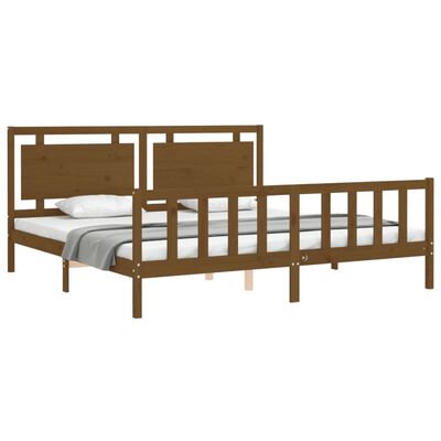 vidaXL Bed Frame without Mattress Honey Brown 200x200 cm Solid Wood Pine