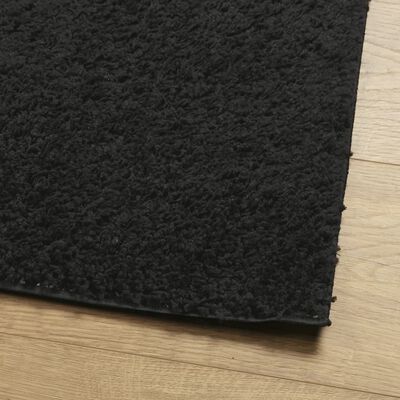 vidaXL Shaggy Rug PAMPLONA High Pile Modern Black 160x160 cm