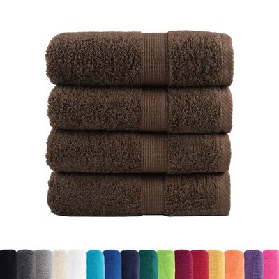 vidaXL Premium Soap Towels SOLUND 4pcs Brown 30x30cm 600gsm