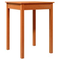 vidaXL Dining Table Wax Brown 55x55x75 cm Solid Wood Pine