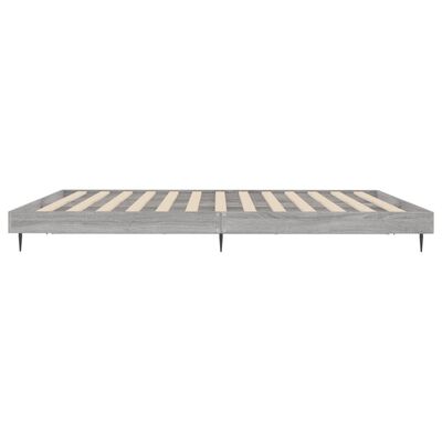 vidaXL Bed Frame without Mattress Grey Sonoma 140x200 cm Engineered Wood