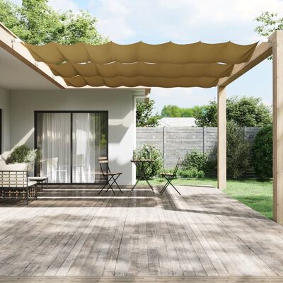 vidaXL Vertical Awning Beige 140x360 cm Oxford Fabric