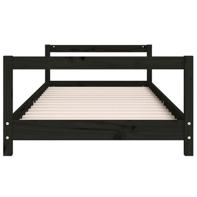 vidaXL Kids Bed Frame Black 90x200 cm Solid Wood Pine