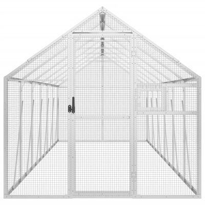 vidaXL Aviary Silver 1.79x6x1.85 m Aluminium