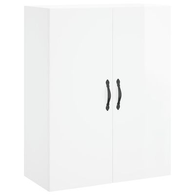 vidaXL Highboard High Gloss White 69.5x34x180 cm Engineered Wood