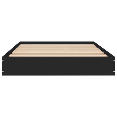 vidaXL Bed Frame without Mattress Black 100x200 cm Engineered Wood