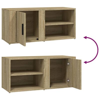 vidaXL TV Cabinet Sonoma Oak 80x31,5x36 cm Engineered Wood