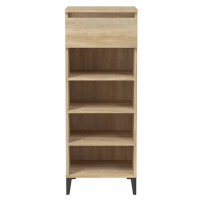 vidaXL Shoe Rack Sonoma Oak 40x36x105 cm Engineered Wood