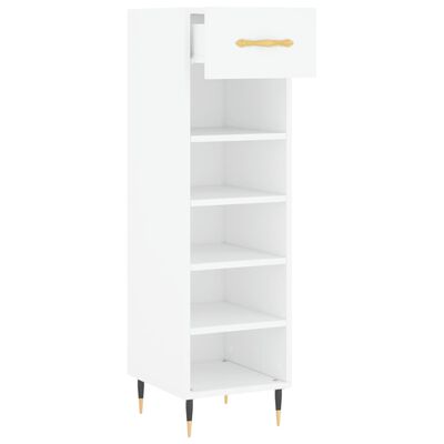 vidaXL Shoe Cabinet White 30x35x105 cm Engineered Wood