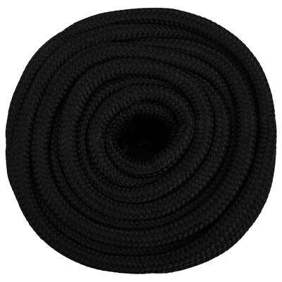 vidaXL Work Rope Black 18 mm 50 m Polyester