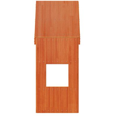 vidaXL Kids' Bed Roof Wax Brown 55x84x132 cm Solid Wood Pine