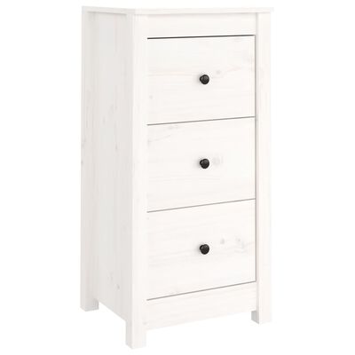 vidaXL Sideboard White 40x35x80 cm Solid Wood Pine