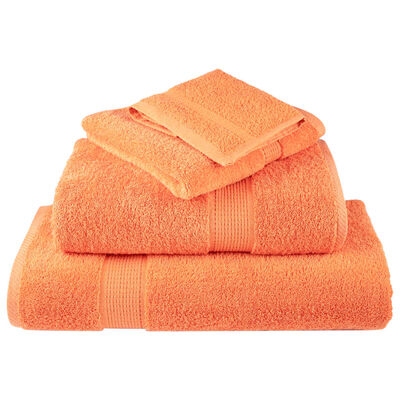 vidaXL Premium Hand Towels SOLUND 4 pcs Orange 50x100 cm 600 gsm