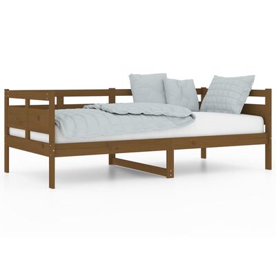 vidaXL Day Bed without Mattress Honey Brown Solid Wood Pine 90x190 cm Single