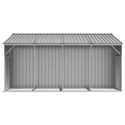 vidaXL Garden Shed Grey 277x365.5x179 cm Galvanised Steel