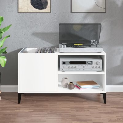 vidaXL Record Cabinet White 84.5x38x48 cm Engineered Wood